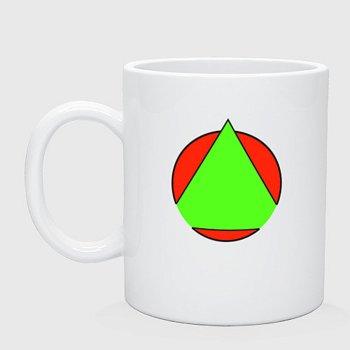 Кружка Треугольник в круге / Белый – фото 1