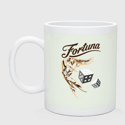 Кружка керамическая Рука с когтями и игральные кости, цвет: фосфор