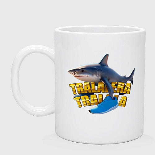 Кружка Brainrot shark memes - shark meme / Белый – фото 1