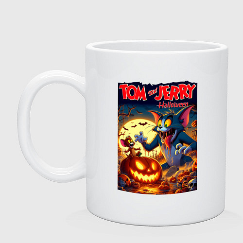 Кружка Tom vs Jerry - halloween fantasy / Белый – фото 1