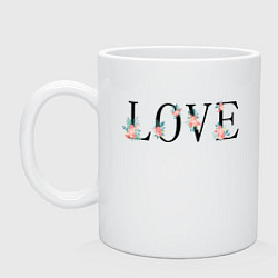 Кружка керамическая Арт любовь, цвет: белый
