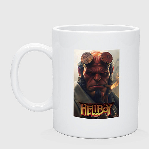 Кружка Hellboy with cigar / Белый – фото 1
