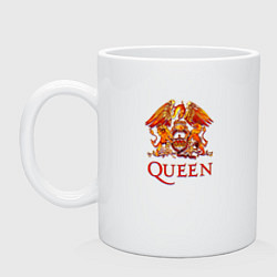 Кружка керамическая Эмблема Queen, цвет: белый
