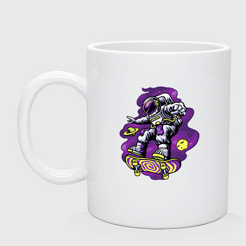 Кружка Space skateboarding / Белый – фото 1