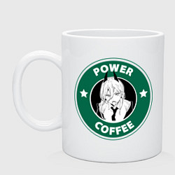 Кружка керамическая Power Coffer, цвет: белый