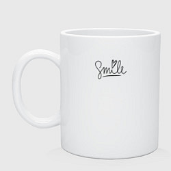 Кружка керамическая Улыбка твоего дня, цвет: белый