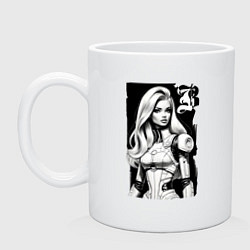 Кружка керамическая Barbie - sketch ai art fantasy, цвет: белый