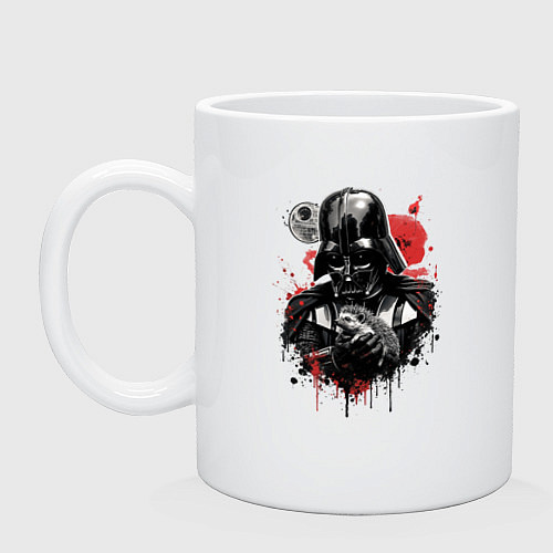 Кружка Дарт Вейдер с ёжиком / Белый – фото 1