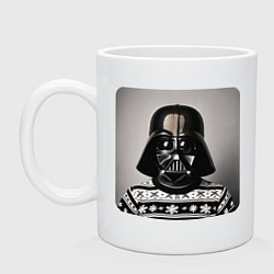 Кружка керамическая Винтажный Вейдер, цвет: белый