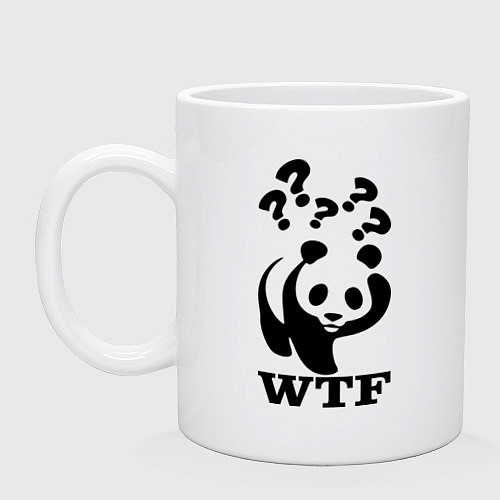 Кружка WTF: White panda / Белый – фото 1