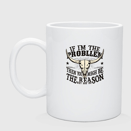 Кружка Череп и текст / Белый – фото 1