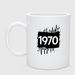 Кружка керамическая Чёрная краска 1970, цвет: белый