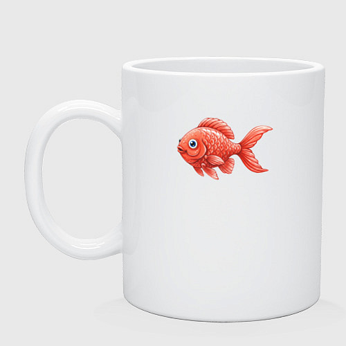 Кружка Милая красная рыбка / Белый – фото 1