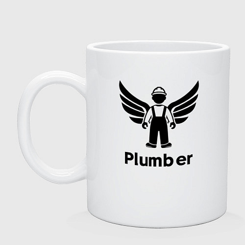Кружка Крылатый сантехник / Белый – фото 1