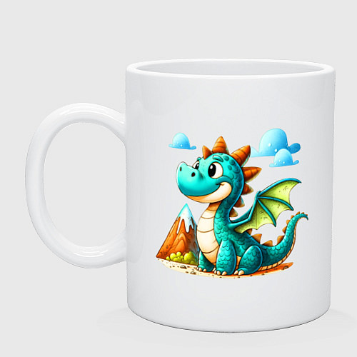 Кружка Милый горный дракон / Белый – фото 1