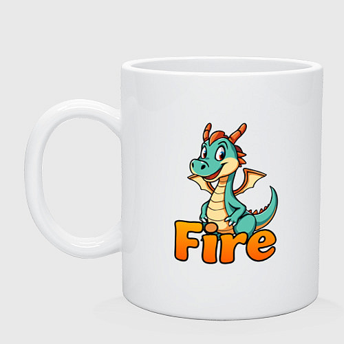 Кружка Огненный дракоша / Белый – фото 1