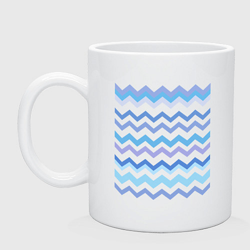 Кружка Волны - зигзаги узор / Белый – фото 1