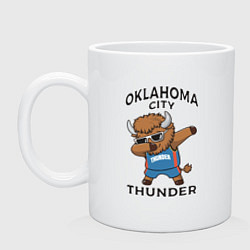 Кружка керамическая Oklahoma City Thunder dab, цвет: белый