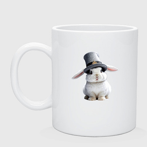 Кружка Кролик в шляпе / Белый – фото 1