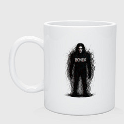 Кружка керамическая Bones horror style, цвет: белый