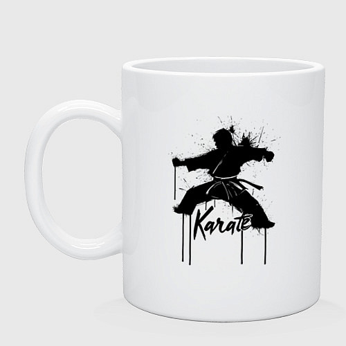 Кружка Каратэ-мастер в стойке / Белый – фото 1
