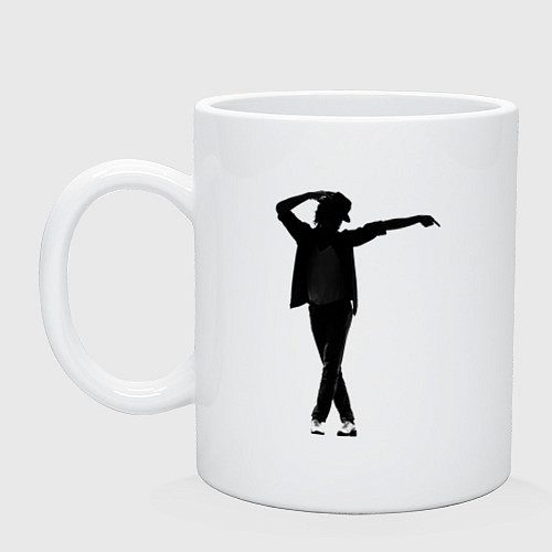 Кружка Черный силуэт Michael Jackson / Белый – фото 1