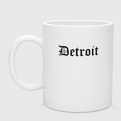 Кружка керамическая Detroit Michigan - USA, цвет: белый