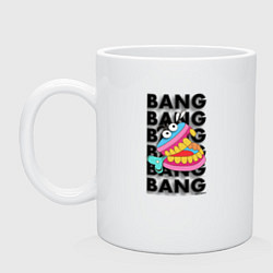 Кружка керамическая Bang bang toothy, цвет: белый