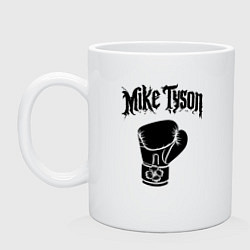 Кружка керамическая Майк Тайсон перчатка, цвет: белый