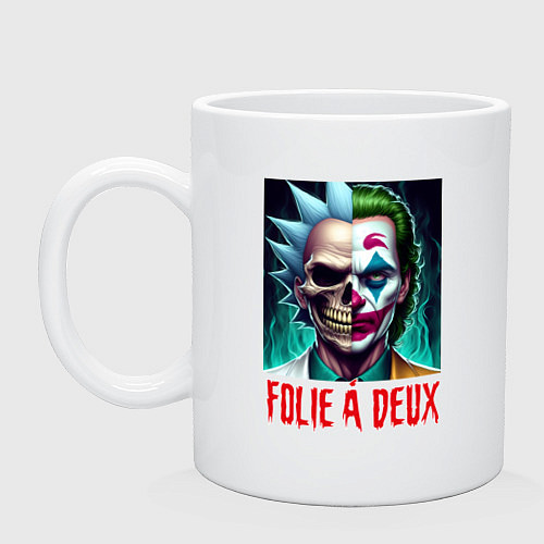 Кружка Rick Sanchezs skull and the Joker - collab / Белый – фото 1