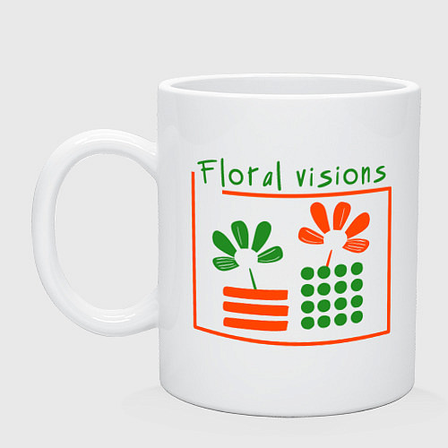 Кружка Цветочные видения / Белый – фото 1