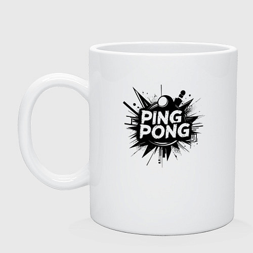 Кружка Динамичный пинг-понг / Белый – фото 1