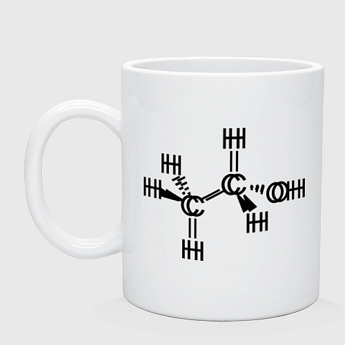 Кружка Химическая формула спирт / Белый – фото 1
