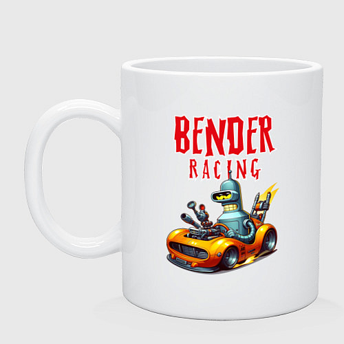 Кружка Bender racing - ai art fantasy / Белый – фото 1