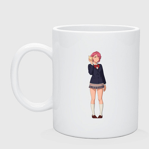 Кружка Дандадан Сиратори Айра слушает ракушку / Белый – фото 1