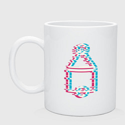 Кружка керамическая Символы - игра в кальмара, цвет: белый