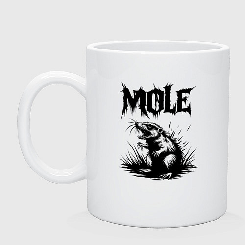 Кружка Крот в ярости / Белый – фото 1