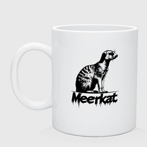 Кружка Сурикат в стиле гроаффити / Белый – фото 1