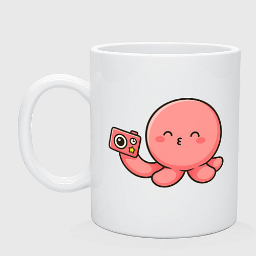 Кружка Такопи с фотоаппаратом / Белый – фото 1