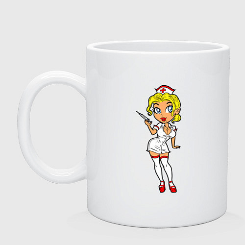 Кружка Медсестра блондинка / Белый – фото 1