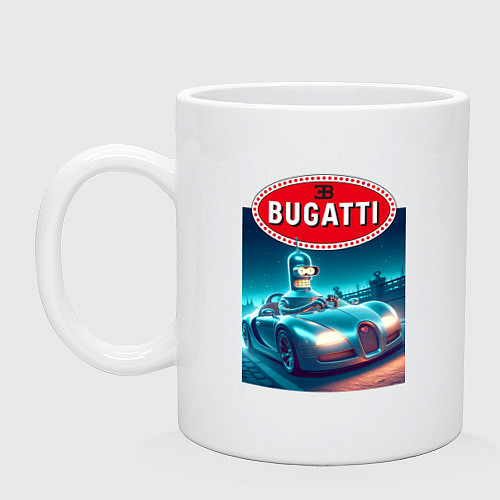 Кружка Бендер на Бугатти / Белый – фото 1