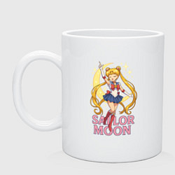 Кружка керамическая Sailor Moon, цвет: белый