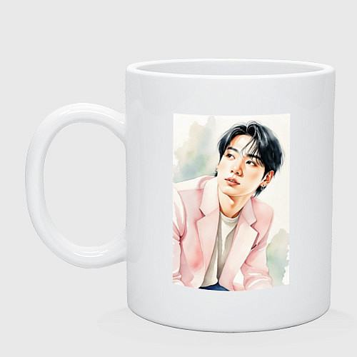 Кружка Портрет Jungkook акварель / Белый – фото 1