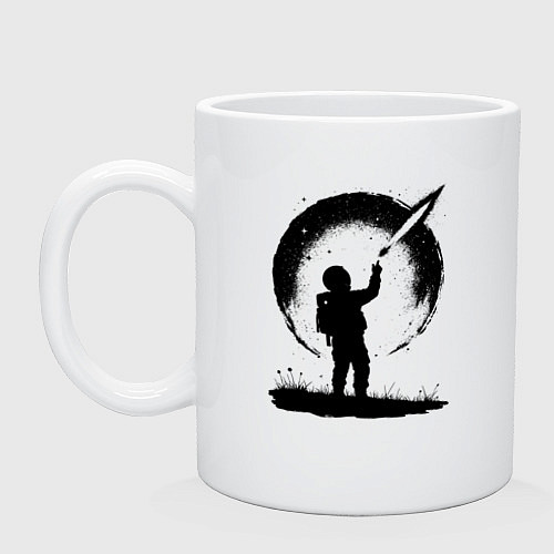 Кружка Космический силуэт / Белый – фото 1