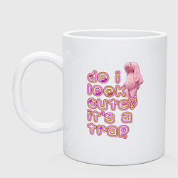 Кружка керамическая Do I look cute: It is a trap, цвет: белый