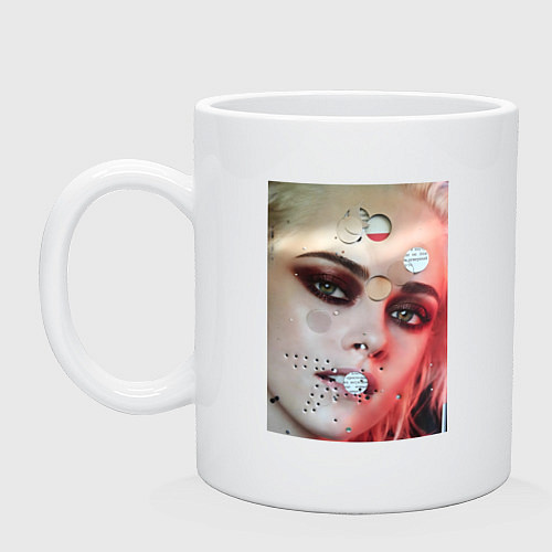 Кружка Следы от пробойника на лице - бессознательный колл / Белый – фото 1