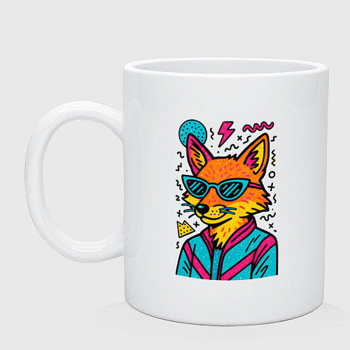Кружка Лиса поп арт / Белый – фото 1