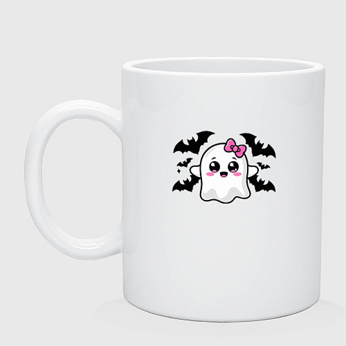 Кружка Готическое очарование - приведение / Белый – фото 1