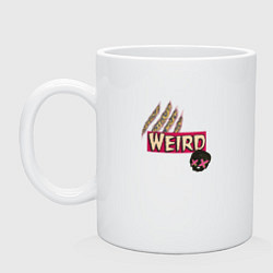 Кружка керамическая Weird, цвет: белый