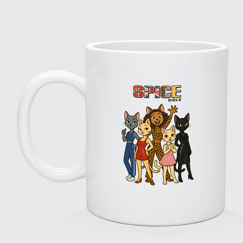 Кружка Spice girls кошки / Белый – фото 1